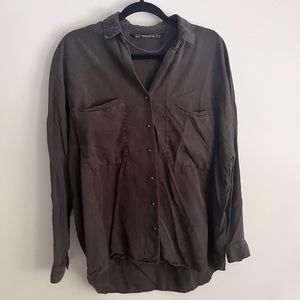 Charcoal grey button up
